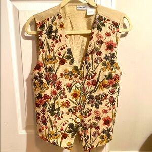 Vintage Floral Tapestry Vest